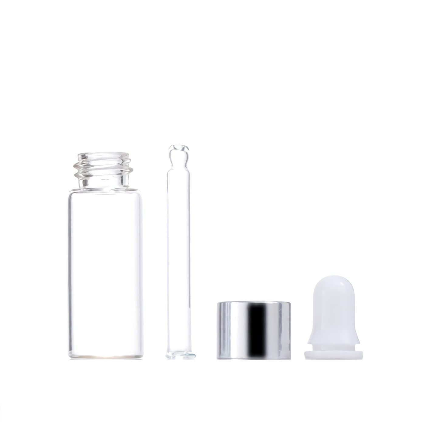20 Pezzi Piccolo Bottigliette Contagocce di Vetro Trasparente da 10 ml, Vuote Mini Bottigliette con Anello Pipetta per Oli Essenziali, Laboratorio, Olio Essenziale, Aromaterapia