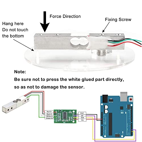2sets 5kg load cell weight sensor  hx711 load cell amplifier module weighing sensor dual-channel 24 bit precision ad module