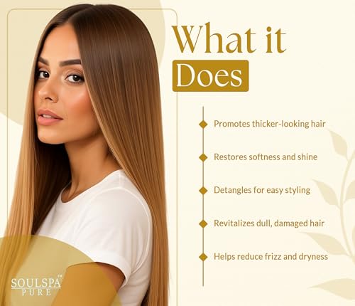 Image of SOULSPA PURE Castor Oil & Black Seed Biotin Shampoo and Conditioner Set - Sulfate Free Nourishing Formula for Thinning Hair & Dry Scalp - Deep Moisture for Men & Women - 16 fl oz Each