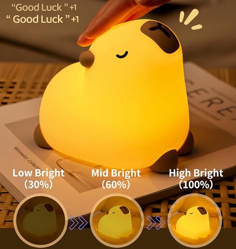 Lámpara de noche Microwear Capybara USB recargable miniatura 2