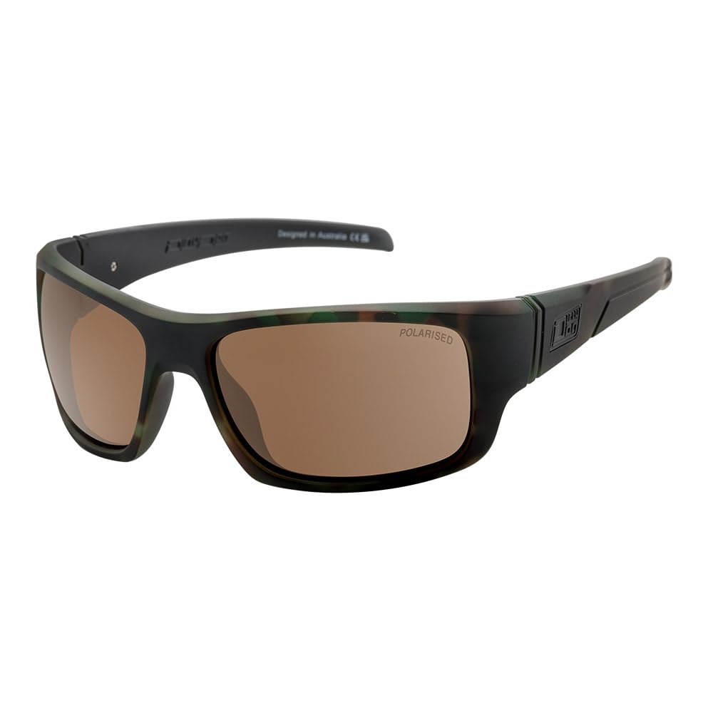 Dirty Dog STRAY Unisex Sunglasses - Satin Dark Camo/Polarized Brown Lens 53790