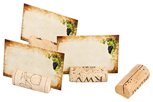 20 Tarjetas de mesa/Tarjetas de reservación Tarjetas con nombre hechas de corchos de vino usados para bodas, cumpleaños, fiestas, celebraciones