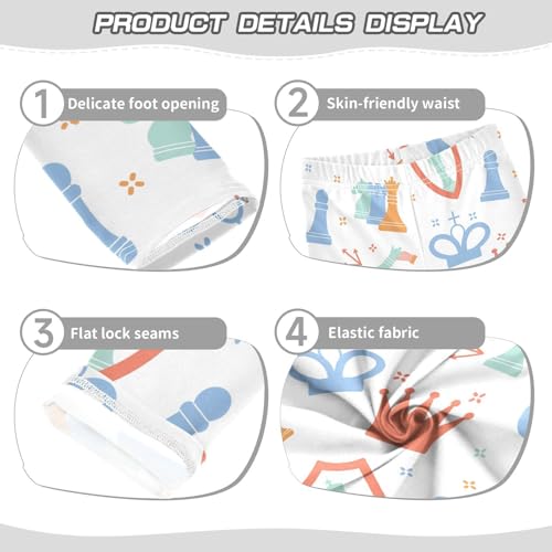 Chess Color Girls Leggings,Workout Leggings for Girls Toddler Athletic Leggings Size for 3-10T3