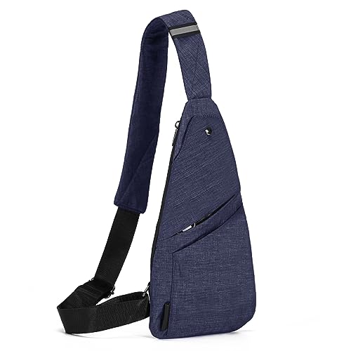 Image of Seoky Rop Sling Bag Slim Personal Purse Pocket Small Crossbody Chest Bag | Lightweight,Ultra Thin,Water Resistance,Anti-pickpocketing,Anti-Thief,Travel Purses,Small Sling Bag,Travel Workout