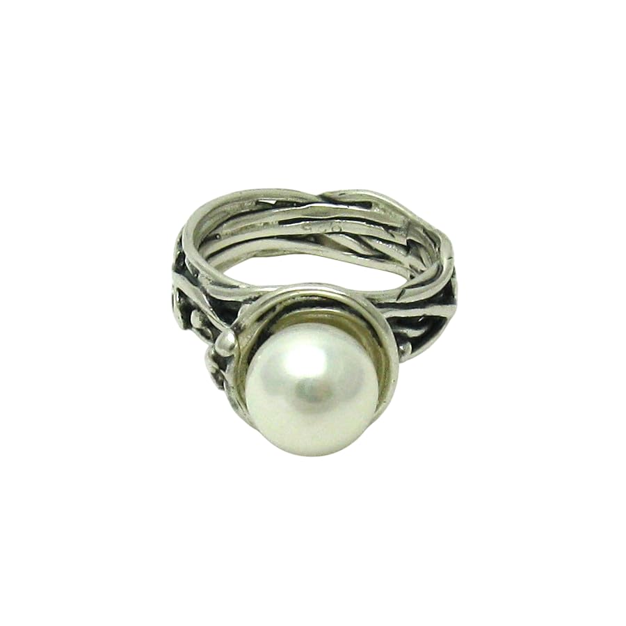 Bague en argent 925 avec perle 8mm R001503 Empress pour femme