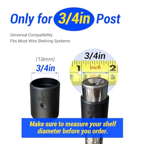 Image of 24 Pcs Wire Shelf Clips for 3 /4 Inch Post,Universal Wire Shelving Accessories,Secure Locking 19mm Metal Shelf Clips Replacement (24Pcs=12Pairs)