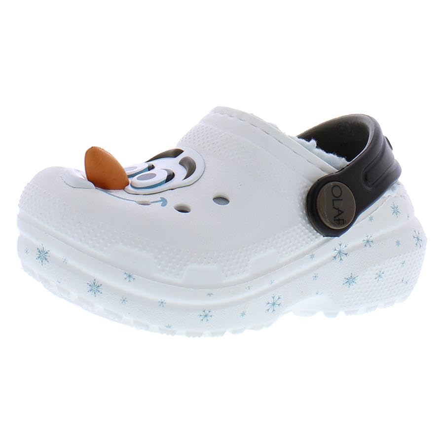 Image of Crocs Kids' Frozen Olaf Classic Fuzzy Lined Slip On Clogs