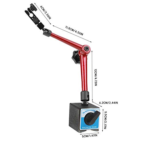 Supporto di Base Magnetica con Calibro del Quadrante: 360 80 KGN Universale Supporto Comparatore con Interruttore ON/OFF, per la Misura Tecnica del Meccanismo di Correzione