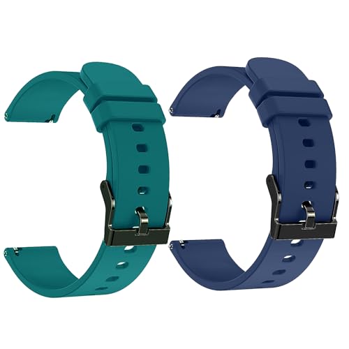 Image of IIK COLLECTION 22mm Silicone Strap for Smart Watches | Combo Pack Compatible With Noise, Fireboltt, Boat Xtend, Pebble, Boat Flash, Noise Color Fit, Ultra Smart Watch & All Watches