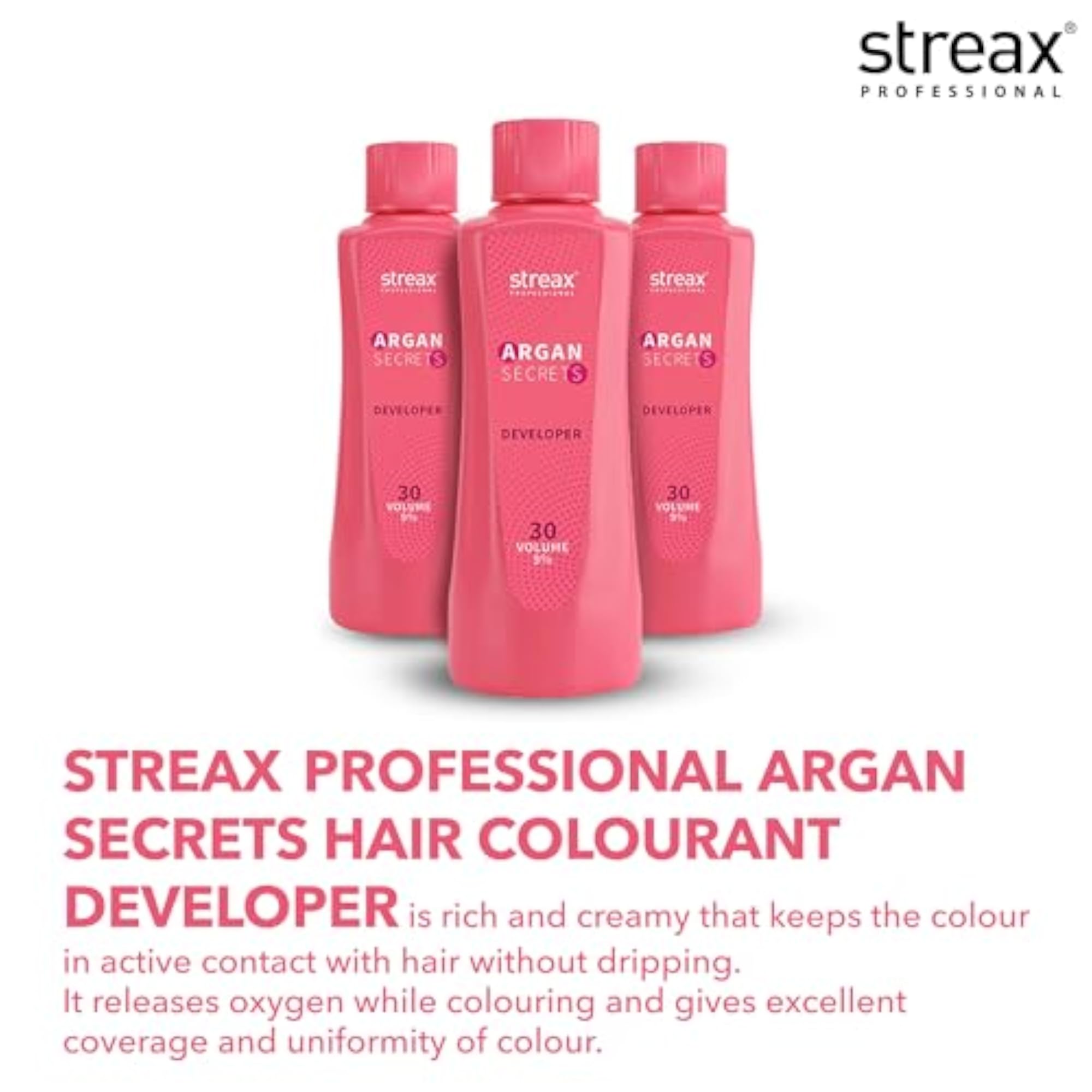 Argan Secret Hair Colourant Developer, Cream Developer for Rich Hair Colour, 20 Volume (6%), 250ml