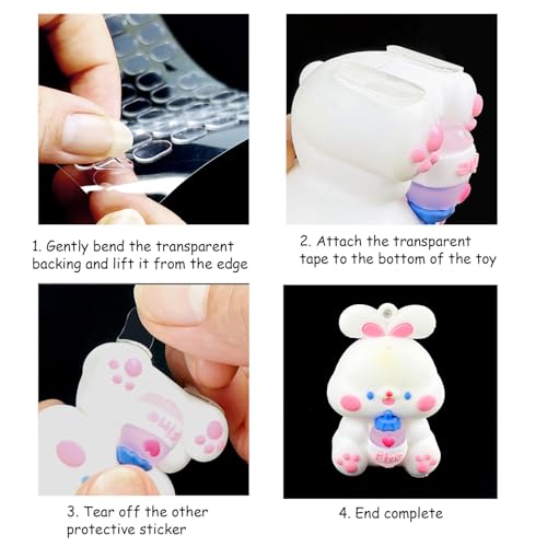 480 Pcs Gel Glue Dots, Double Sided Sticky Dots Clear, Removable Adhesive Dots, Sticky Tack, Museum Putty Stick, Mounting Putty for Balloons Crafts DIY Festival Party Decoration - Image 4