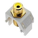 OnQ / Legrand WP3465WH Keystone YellowRCA to FConnector, White