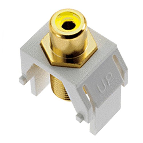 Legrand - On-Q WP3465WH Keystone YellowRCA to FConnector, White