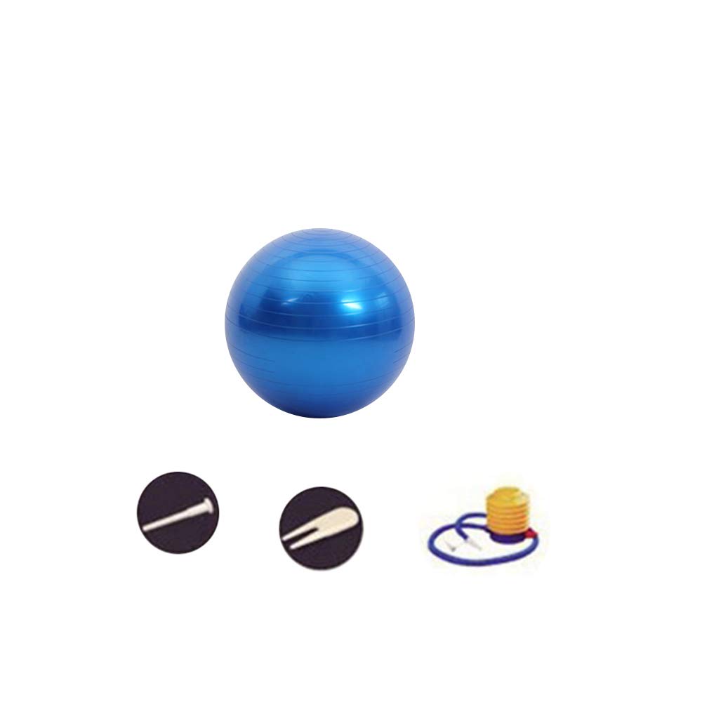 DAZISEN Gym Ball - Pilates Yoga Ball, Material of PVC Anti Burst & Anti-Slip for Full Body Work Out, Training, Resistance Exercise, Blue-1, 45CM-image-32