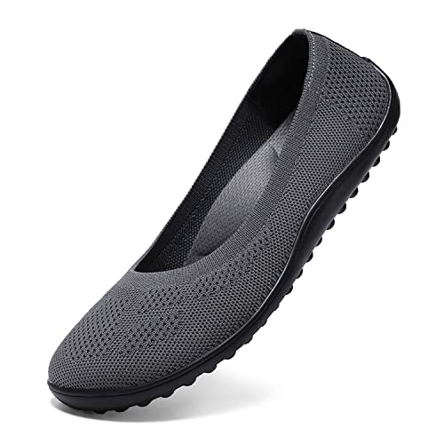 KBZone Women's Flats Slip on Ballet Flats Wide Toe Box Comfortable Walking Shoes Dark...