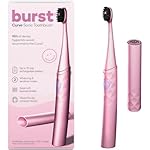 Burst Curve Sonic Electric Toothbrush for Adults (Blush Pink) | Slim Travel Brush with Cover | Ultra Soft Bristles | Up to 2 Month Rechargeable Battery | Two Modes & Timer