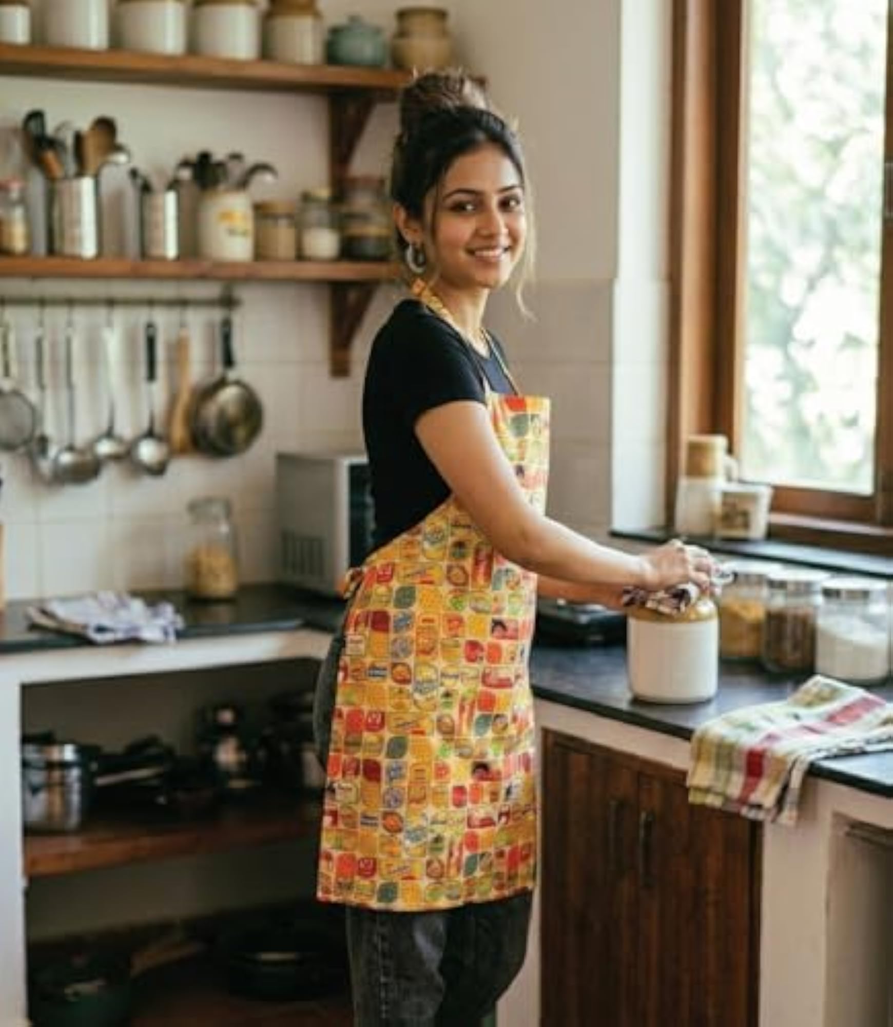 Nostalgia Indian Foods Apron, Cultural Kitchen Wear