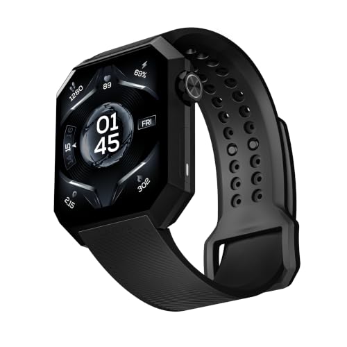 Image of Layers Anarc 2 Smartwatch | 1.85 AMOLED 60Hz Display | Built-in GPS | AI Watch Faces & Assistant | BT Calling | Auto Brightness | Heart Rate + Sleep Monitor Smartwatch, Alluminium Body (Black)
