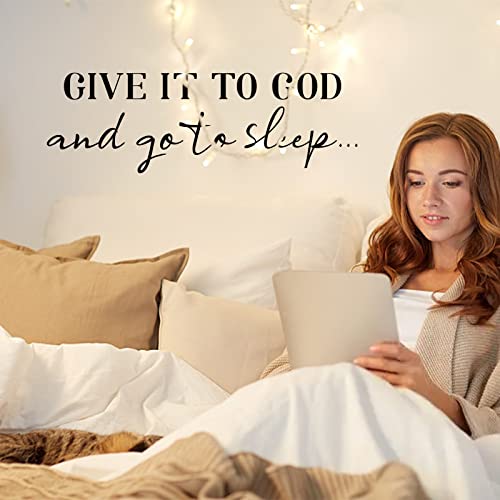SUPERDANT Give It to God Wall Stickers Bible Quotes Wall Decals Inspirational Quotes Decals Stickers for Walls Vinyl Art Sticker for Living Room Bedroom Bathroom Home Decoration - Image 3