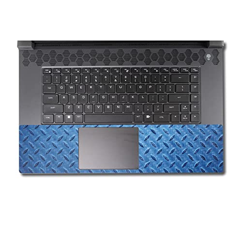 Image of MightySkins Carbon Fiber Skin Compatible With Alienware M17 R5 (2022) Full Wrap Kit - Blue Gridiron | Protective, Durable Textured Carbon Fiber Finish | Easy To Apply & Change Styles | Made in the USA