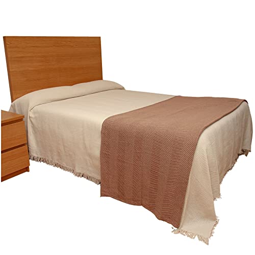 Beugüen Colchas Cama 150 Modernas Verano - Colcha Cama 150 Invierno Cubrecama y Colchas de Verano Cama 150 - Colchas Cama 135 Modernas - Colcha Cama 90 Infantil y 105 (180 x 260 cm, Marrón Moca)