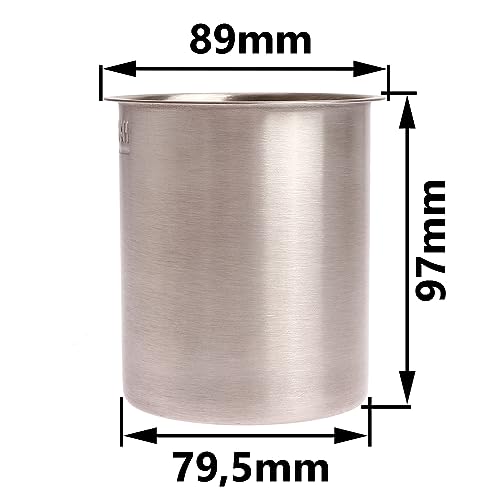 HEKERS Edelstahl Dose 0,45 l NEU Bio Ethanol Edelstahldose inkl. Keramikwolle
