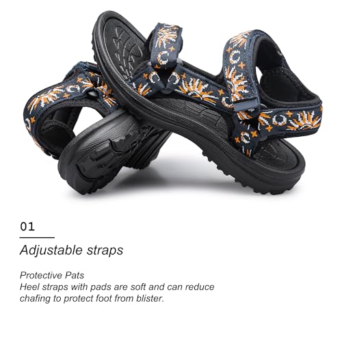 Image of vibdiv Boys Girls Sandals Open-Toe Summer Outdoor Unisex Child Sport Sandals Athletic Lightweight(Toddler /Little Kid /Big Kid)