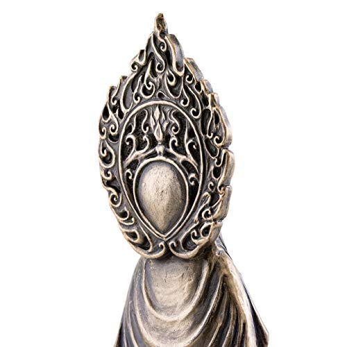 Estatua Guan Yin Meditando 7.25 Pulgadas Bronce miniatura 6