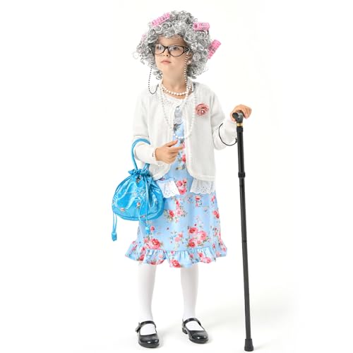 Disfraz de Abuela para Niñas MGparty Día 100 Escuela miniatura 4