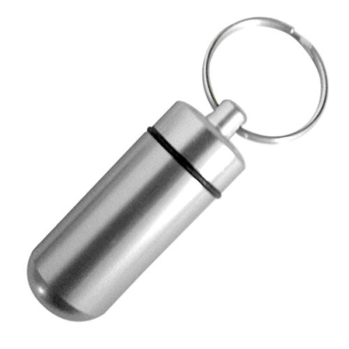 AllCachedUp Bison Tube Geocache Geocaching Waterproof Container with waterproof Log Sheet (Silver)