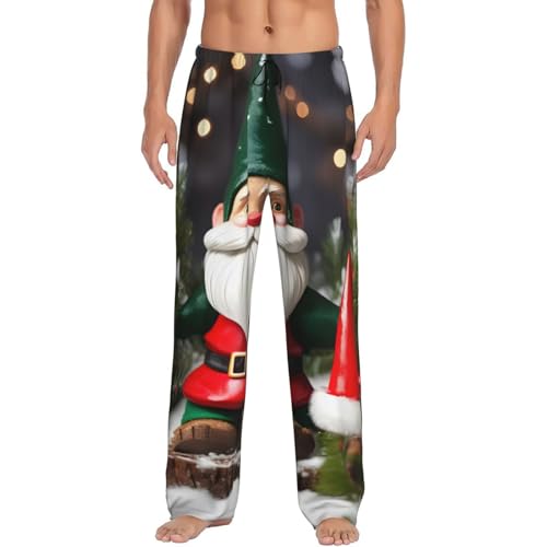 Pantalon de pyjama homme léger anti-transpiration à motif nains de Noël