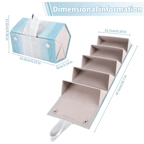 Image of Sunglasses Organizer, Portable Eyeglasses Holder Glasses Storage Box for Women Men, Folding Case Hard Shell, Gradient Design