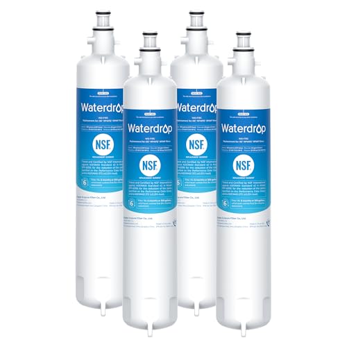 Waterdrop Replacement for GE® RPWFE®, RPWF (Built-in CHIP) Refrigerator Water Filter, Compatible with GFE28GYNFS, GFE28GELDS, PFE28KELDS, PFE28KYNFS, GFD28GELDS, PWE23KELDS, 4 Filters