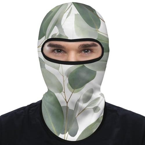 Balaclava para Hombres Máscara de Esquí Hojas de Eucalipto Máscara Facial de Invierno para Ciclismo miniatura 7