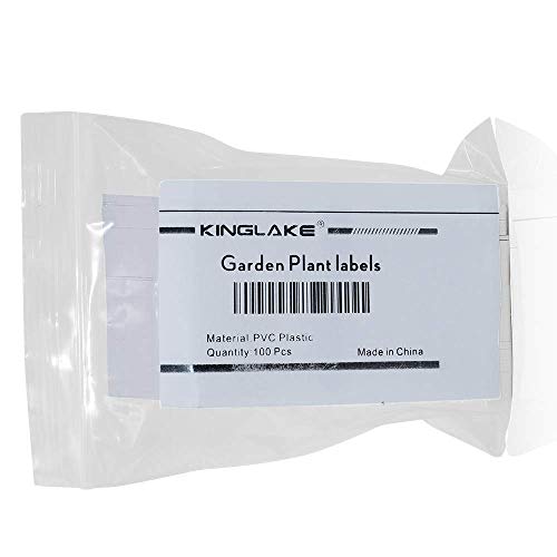 Kinglake TRTAZ11A 100 Pcs 4 Inch Plastic Plant Nursery Garden Labels Pot Marker Garden Stake Tags White thumb #6
