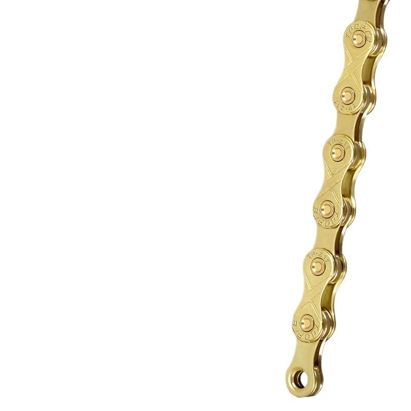 Cadena de Bicicleta, Cadenas de Bicicleta Doradas de 6, 7, 8, 9, 10 y 11 velocidades, for Carretera, 116 eslabones, antioxidantes.(11 Speed)