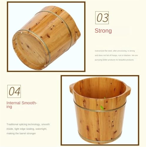 Spa de pies de madera tipo barril para adultos miniatura 4