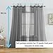 HLC.ME 2 Piece Semi Sheer Voile Window Curtain Grommet Panels for Bedroom & Living Room (54