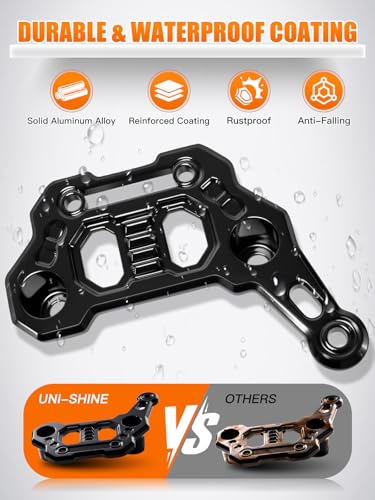 Image of UNI-SHINE 2-Pack Dual Hood Mounting Brackets for Light Bar Fit for Jeep Wrangler JL JLU Gladiator JT 2018-2026 Aluminum A-Pillar Auxiliary Cowl Mounts for LED Pod & Ditch Lights