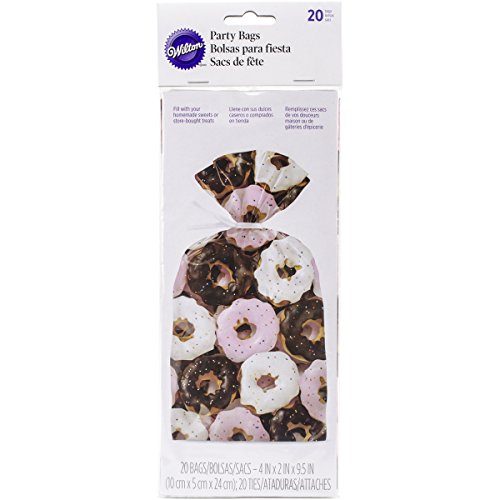 Wilton 20 Count Donut Pattern Party Bags, Assorted