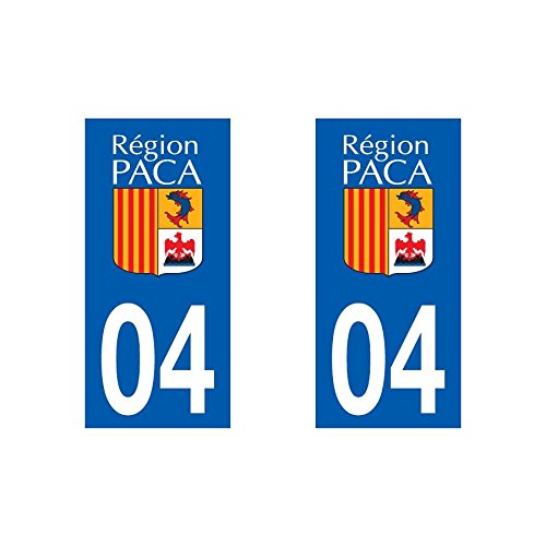 Autoadesivo per targa auto, Dipartimento Paca