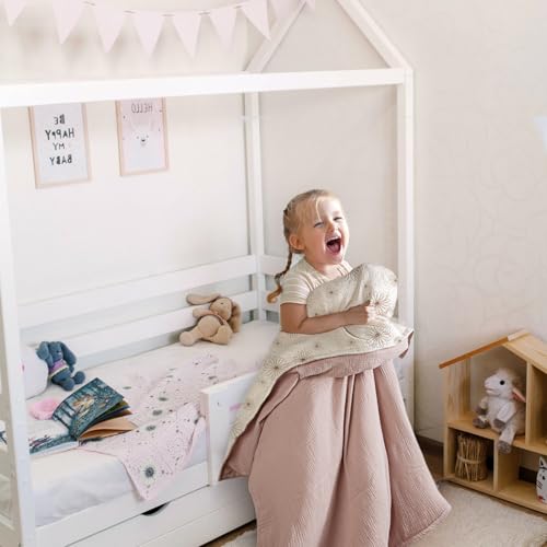 lulumoon Kinderbettwäsche 100x135: Bettbezug 100x135 + Kissenbezug 40x60cm aus Baumwolle Oeko-TEX Standard – Leicht und Komfortabel Bettwäsche Set für Kinder