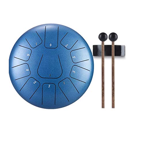 MINGDIAN Tambor de Lengua de Acero de 10 Pulgadas y 11 Notas, Mini Tono, Tambor de Mano, Tambor de Tanque, con Baquetas, Instrumentos de percusión Cover