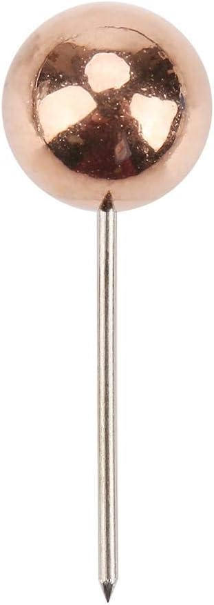200pcs Round Plastic Head Tacks Pushpin Marking Thumbtacks Pins Rose Gold Push pins for Cork Board Notice Board Bulletin Board Fabric Marking