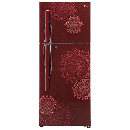 LG 260 L 2 Star Frost-Free Smart Inverter Double Door Refrigerator (GL-N292RRRY, Ruby Regal, Multi Air Flow, 2022 Model)