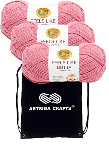 Image of Lion Brand Yarn Feels Like Butta 215-140 Dusty Pink