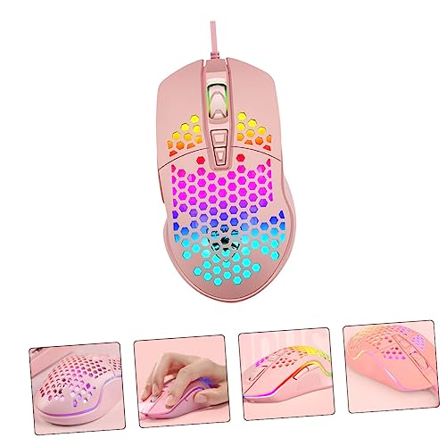Souris de jeu filaire Vaguelly rose pour ordinateur de bureau - 4