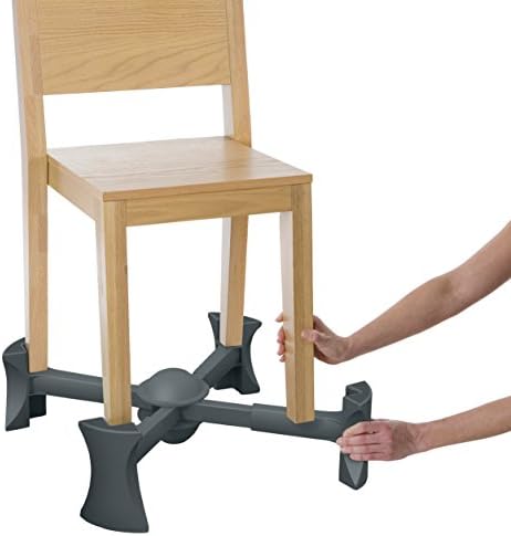 KABOOST Booster Seat for Dining Table, Charcoal - Goes Under The Chair - Portable Chair Booster for Toddlers and Grown Ups