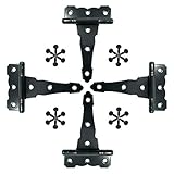 HLMOptimo 4 inch Strap Hinges Shed Door Hinges Heavy Duty T Hinges Decorative T Hinges Door Hinges...