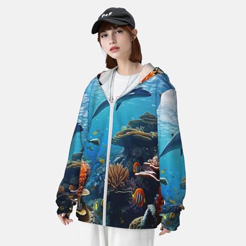 Chaqueta de protección solar con capucha unisex miniatura 4